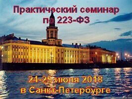 Практический семинар по 223-ФЗ 24-25 июля 2018 в Санкт-Петербурге