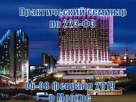 Практический семинар по 223-ФЗ 06-08 февраля 2019 в Москве